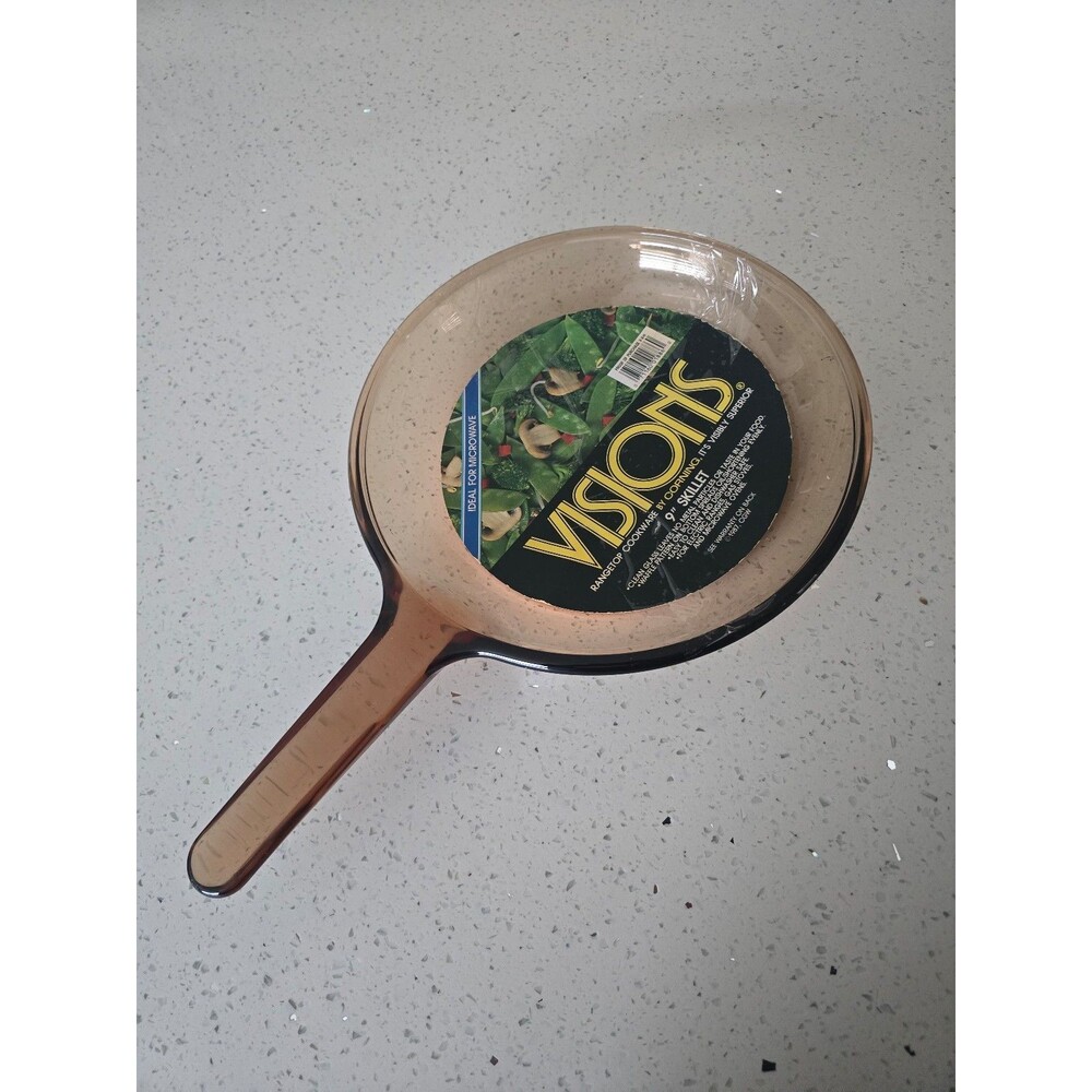 Vintage VISIONS 
RANGETOP COOKWARE BY CORNING, IT'S VISIBLY SUPERIOR
9" SKILLET